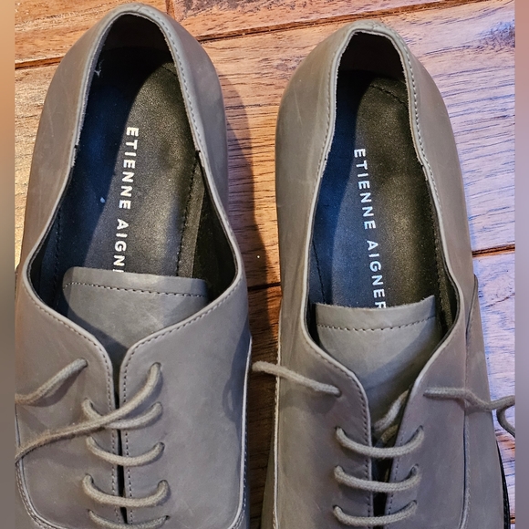 Etienne Aigner Emery Lace-Up Oxford Grey size 10 - Picture 7 of 16